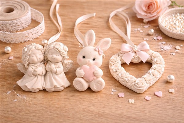 Salzteig und Kaltporzellan im Vergleich