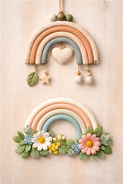 Kaltporzellan und Salzteig bemalen